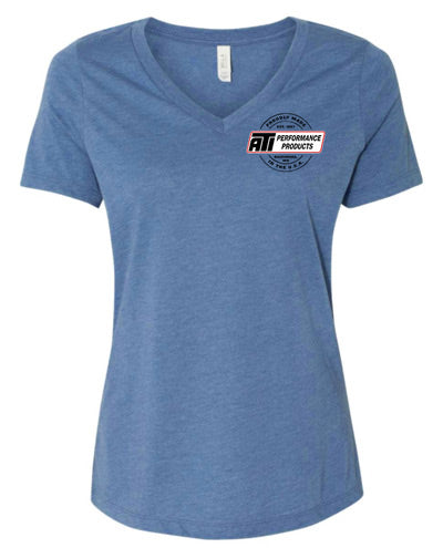 ATI Ladies Blue Made in USA B+C V-Neck